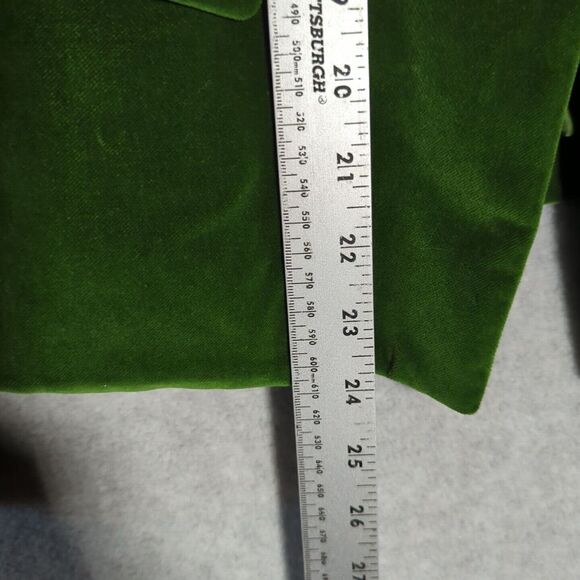 TALBOTS Collection Green Velvet Blazer Jacket One Button Retro 12 Y2K - Picture 3 of 7